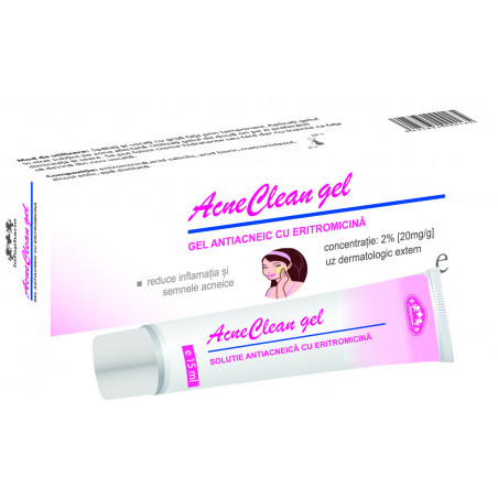 AcneClean gel - Gel antiacneic cu eritromicină (15 ml)